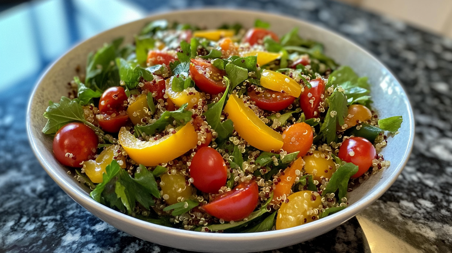 Fresh herbs like cilantro, parsley, and mint alongside spices like cumin and turmeric.(What Does Quinoa Pair Well With?)